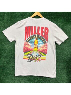 Junk Food Clothing x Miller High Life The District T-Shirt Size Large